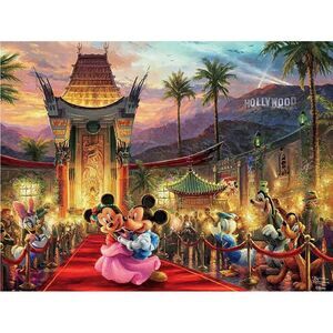 DISNEY THOMAS KINKADE 750 PC PUZZLE: MICKEY & MINNIE HOLLYWOOD